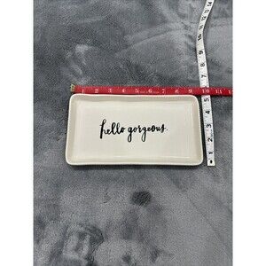 Rae Dunn “hello gorgeous” Makeup Tray Trinket Dish Artisan Collection By Magenta